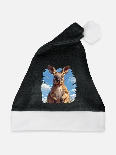 Wallabys Wallaby - Weihnachtsmütze - Schwarz/Weiß
