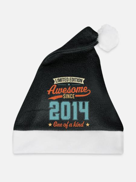 Genial seit 2014 - Weihnachtsmütze - Schwarz/Weiß