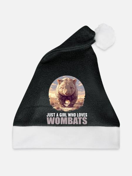 Wombats Wombat - Weihnachtsmütze - Schwarz/Weiß