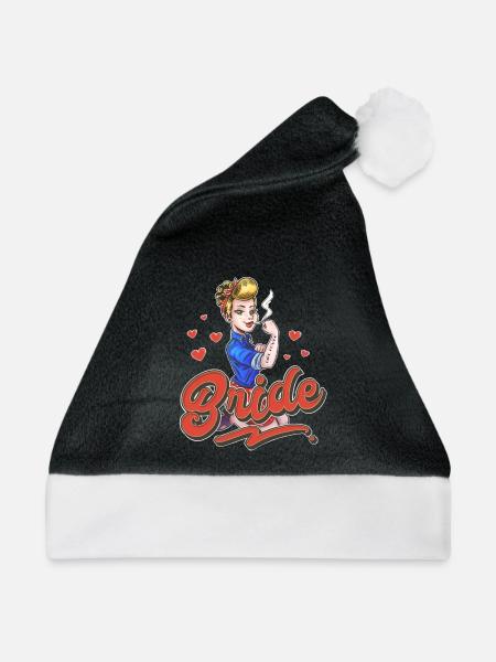 Bride Pin Up - Weihnachtsmütze - Schwarz/Weiß