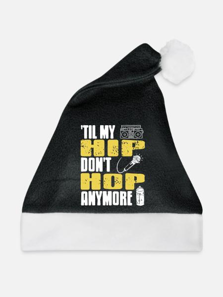 Rap Groove Humor for Music Beat Lovers - Weihnachtsmütze - Schwarz/Weiß - Vorne