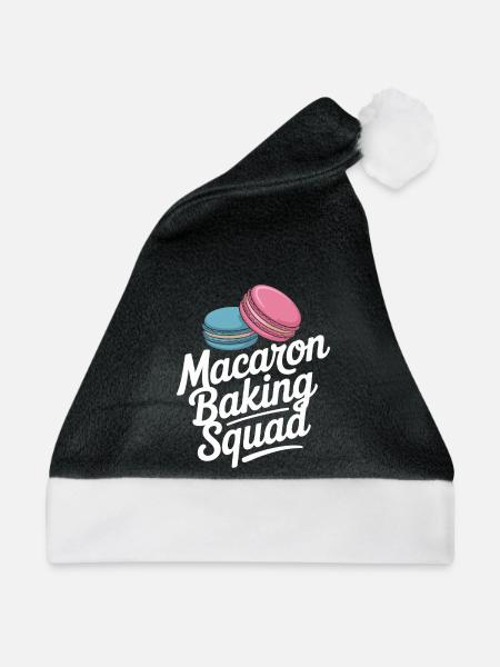 Macaron Französische Desserts - Weihnachtsmütze - Schwarz/Weiß