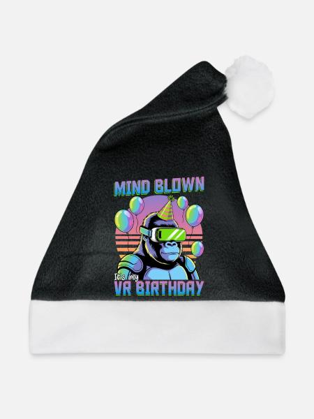 Birthday Gamer VR - Weihnachtsmütze - Schwarz/Weiß