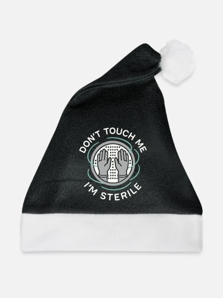 Reinraumtechniker Kontrollierte Umgebung - Weihnachtsmütze - Schwarz/Weiß - Vorne