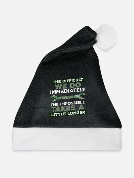 Militär Mechaniker - Weihnachtsmütze - Schwarz/Weiß
