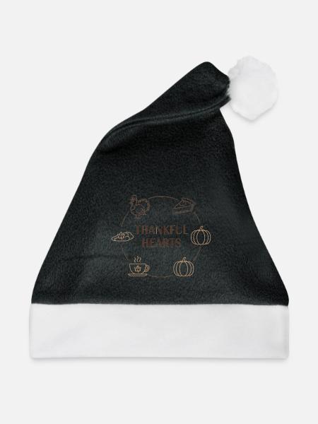 Dankbare Herzen Thanksgiving Kreis - Weihnachtsmütze - Schwarz/Weiß