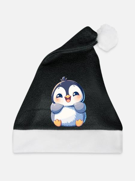 Pinguine Pinguin - Weihnachtsmütze - Schwarz/Weiß