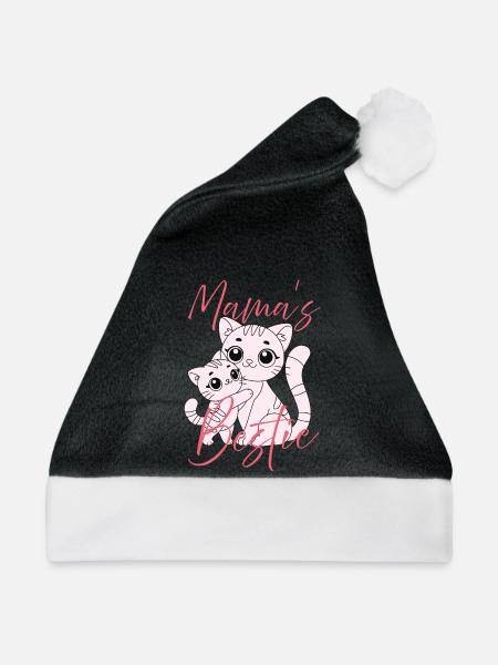 Mama und Kätzchen Bestie - Weihnachtsmütze - Schwarz/Weiß