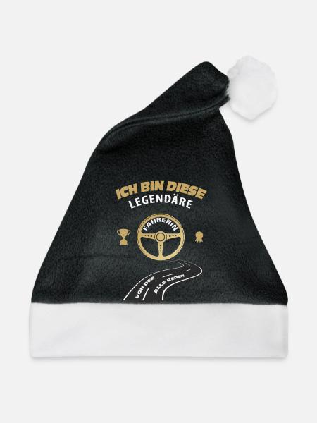 Ich bin diese legendäre Fahrerin - Weihnachtsmütze - Schwarz/Weiß