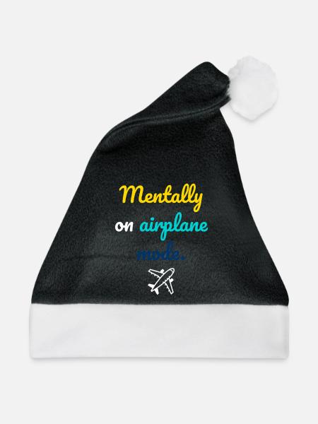 Mentaler Flugmodus - Weihnachtsmütze - Schwarz/Weiß