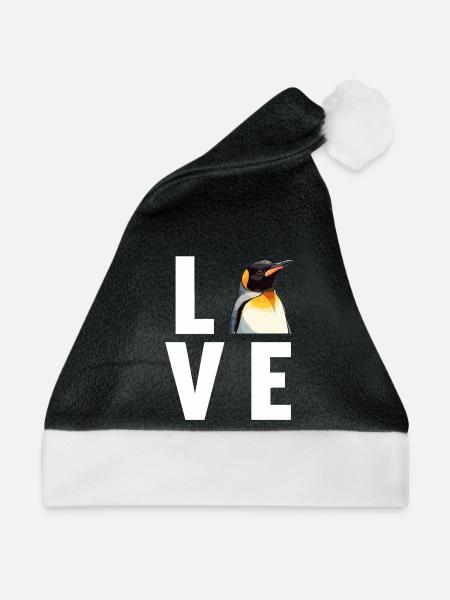 Pinguine Pinguin - Weihnachtsmütze - Schwarz/Weiß