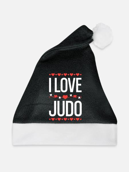 I Love Judo - Weihnachtsmütze - Schwarz/Weiß