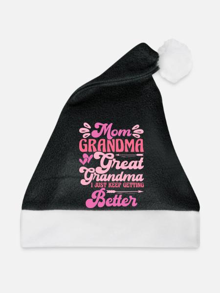 Oma Mama Geschenk Weihnachtsgeschenke Großmutter - Weihnachtsmütze - Schwarz/Weiß