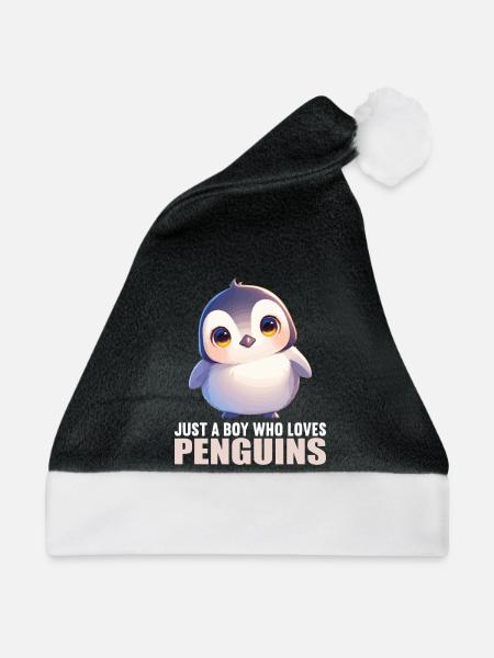 Pinguine Pinguin - Weihnachtsmütze - Schwarz/Weiß