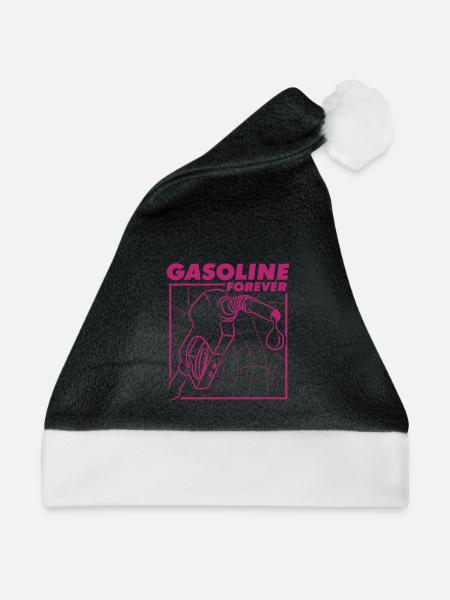 Gasoline Forever Klassisches Autofan Design - Weihnachtsmütze - Schwarz/Weiß