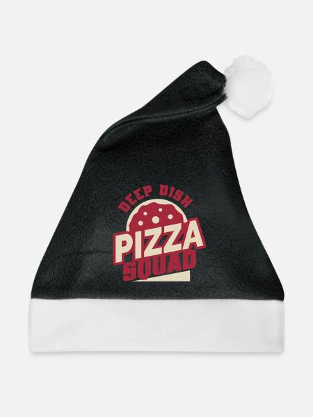 Deep Dish Pizza Squad Chicargo - Weihnachtsmütze - Schwarz/Weiß