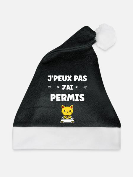 Junger Fahrer, Junger Fahrer, Führerschein - Weihnachtsmütze - Schwarz/Weiß