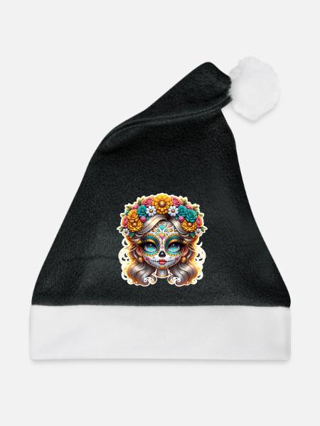 La Catrina - Weihnachtsmütze - Schwarz/Weiß
