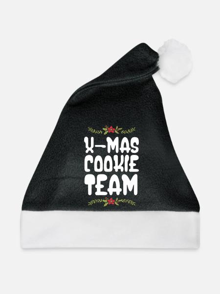 X-Mas Kekse Team - Weihnachtsmütze - Schwarz/Weiß