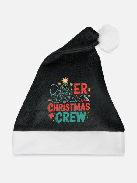 ER Weihnachts Crew - Weihnachtsmütze - Schwarz/Weiß