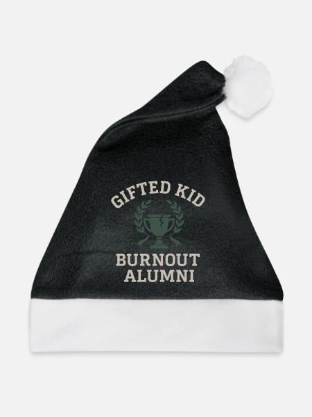 Hochbegabter Burnout-absolvent Mit Akademischem - Weihnachtsmütze - Schwarz/Weiß