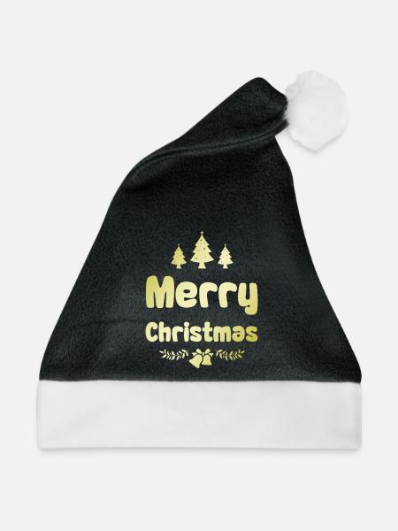 Frohe Weihnachten - Weihnachtsmütze - Schwarz/Weiß
