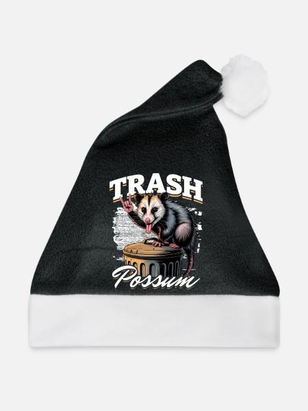 Funny Opossum - Weihnachtsmütze - Schwarz/Weiß