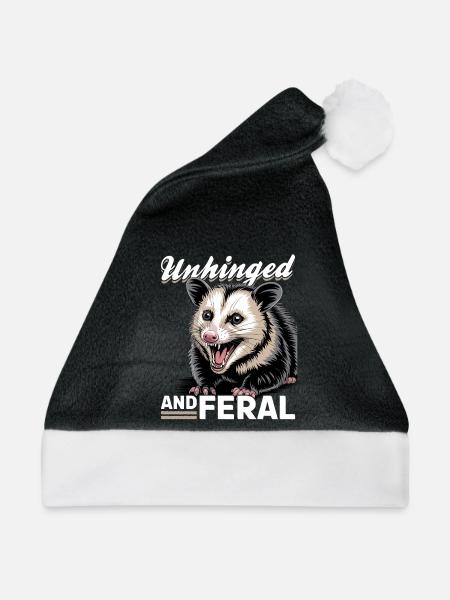 Funny Opossum - Weihnachtsmütze - Schwarz/Weiß