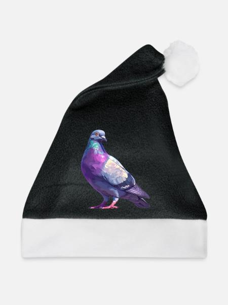 Tauben Taube - Weihnachtsmütze - Schwarz/Weiß