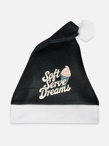 Soft Serve Dreams – Retro Eiscreme - Weihnachtsmütze - Schwarz/Weiß