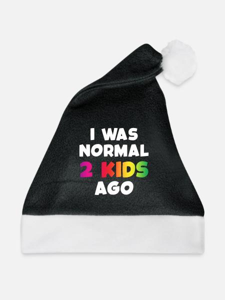 I Was Normal 2 Kids Ago - Weihnachtsmütze - Schwarz/Weiß - Vorne