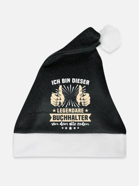 Buchhalter Sprüche - Weihnachtsmütze - Schwarz/Weiß