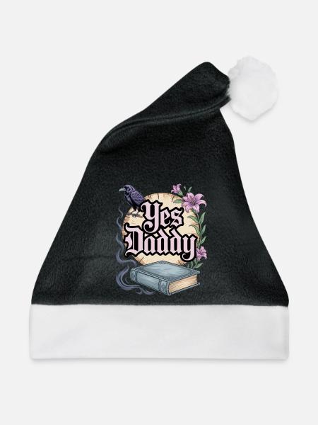 Dark Romance Booktok Yes, Daddy - Weihnachtsmütze - Schwarz/Weiß