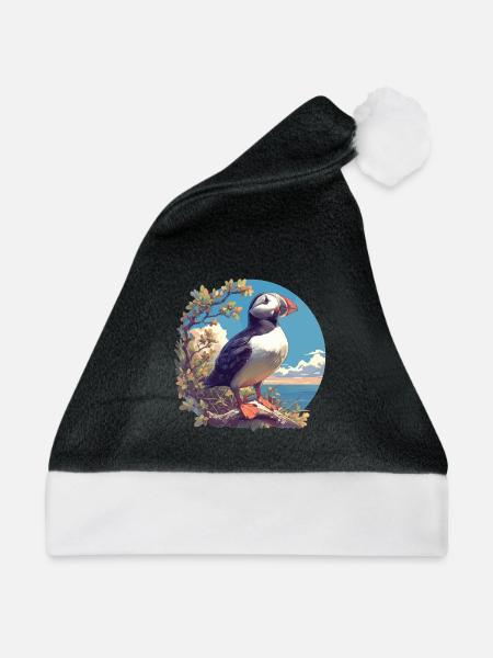 Puffin Papageientaucher - Weihnachtsmütze - Schwarz/Weiß