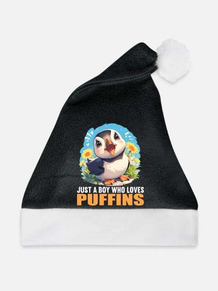 Puffin Papageientaucher - Weihnachtsmütze - Schwarz/Weiß