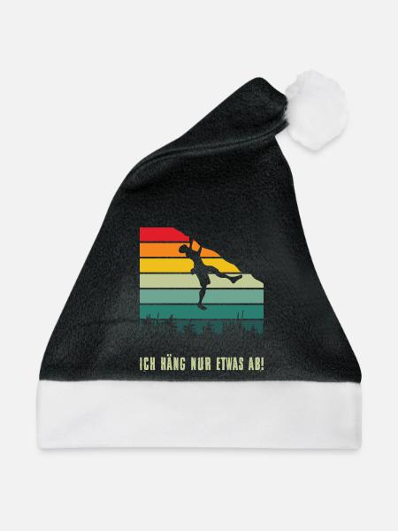 Bouldern Geschenke Klettern Kletterer Boulderer - Weihnachtsmütze - Schwarz/Weiß