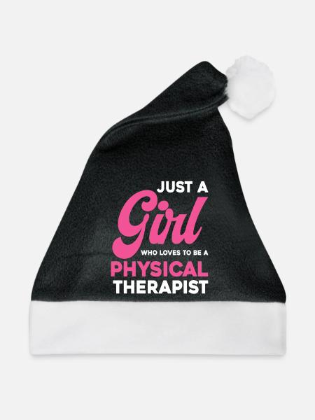 Mädchen liebt Physiotherapie - Weihnachtsmütze - Schwarz/Weiß