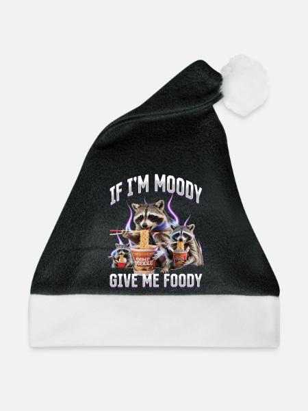 Funny Raccoon - Weihnachtsmütze - Schwarz/Weiß