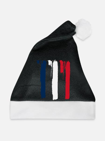 Frankreich Streifen - Weihnachtsmütze - Schwarz/Weiß