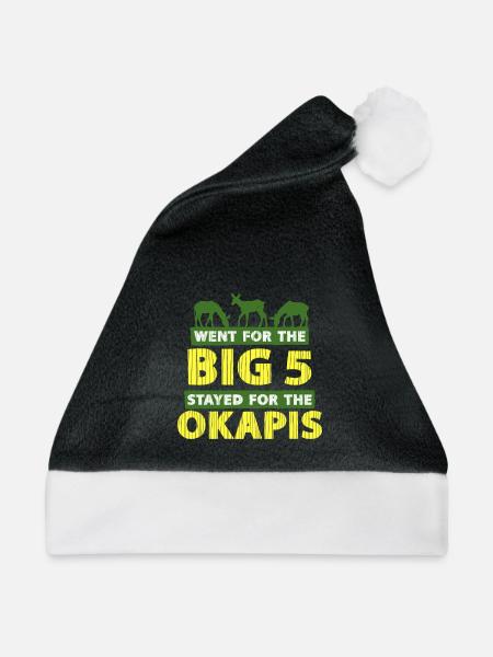 Okapi Tier - Weihnachtsmütze - Schwarz/Weiß