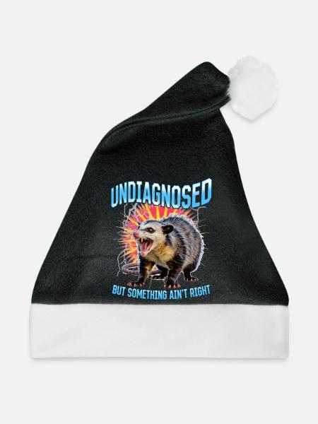 Funny Opossum - Weihnachtsmütze - Schwarz/Weiß