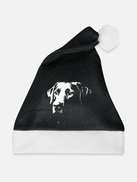 Stilvolles Labrador-Design - Weihnachtsmütze - Schwarz/Weiß