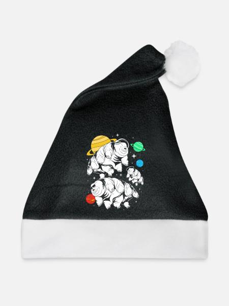 Tardigrade Tardigrades Bärtierchen Wasserbär - Weihnachtsmütze - Schwarz/Weiß - Vorne
