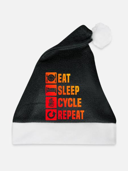 Klare Roadbike Botschaft - Weihnachtsmütze - Schwarz/Weiß