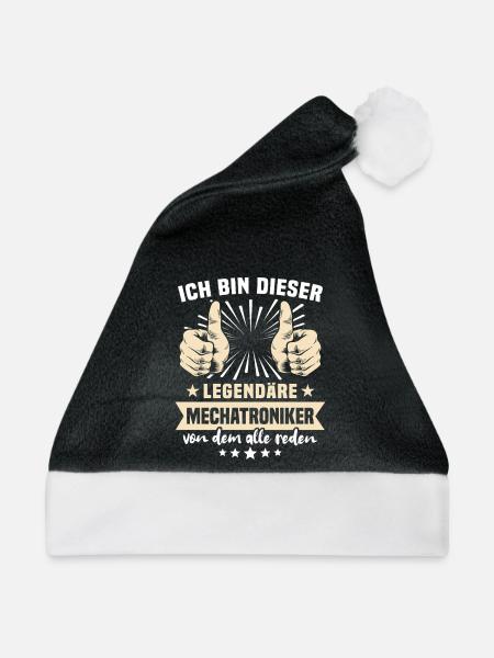 Mechatroniker Sprüche - Weihnachtsmütze - Schwarz/Weiß