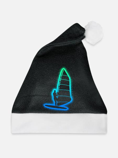 Windsurfen Windsurfer Kinder Herren Windsurf - Weihnachtsmütze - Schwarz/Weiß