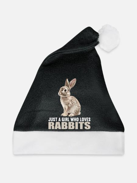 Hasen Hase - Weihnachtsmütze - Schwarz/Weiß