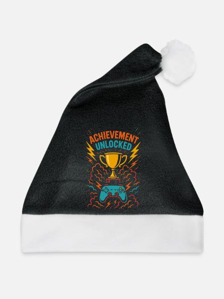 Gamer Achievement, Zocker Trophäe Geschenk - Weihnachtsmütze - Schwarz/Weiß
