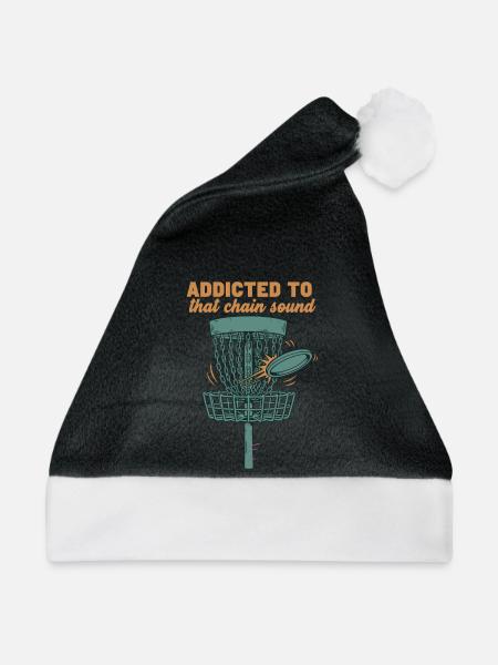 Süchtig nach diesem Kettensound-Discgolf-Korb - Weihnachtsmütze - Schwarz/Weiß