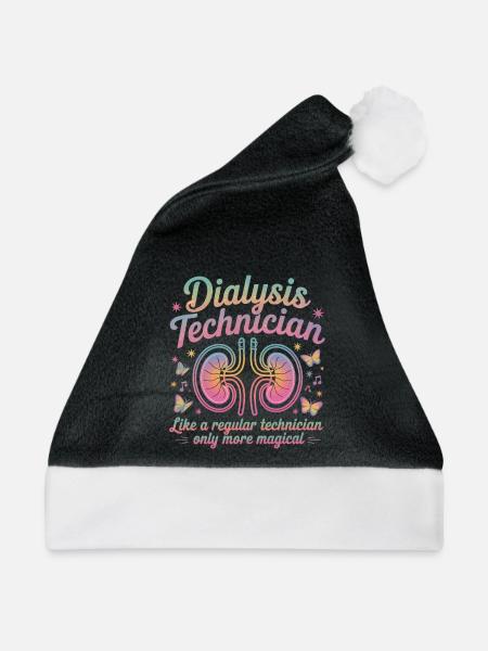 Dialyse-Techniker: Magischer Stolz - Weihnachtsmütze - Schwarz/Weiß